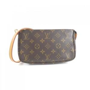 LOUIS VUITTON Authentic Brown Monogram Pochette Pouch